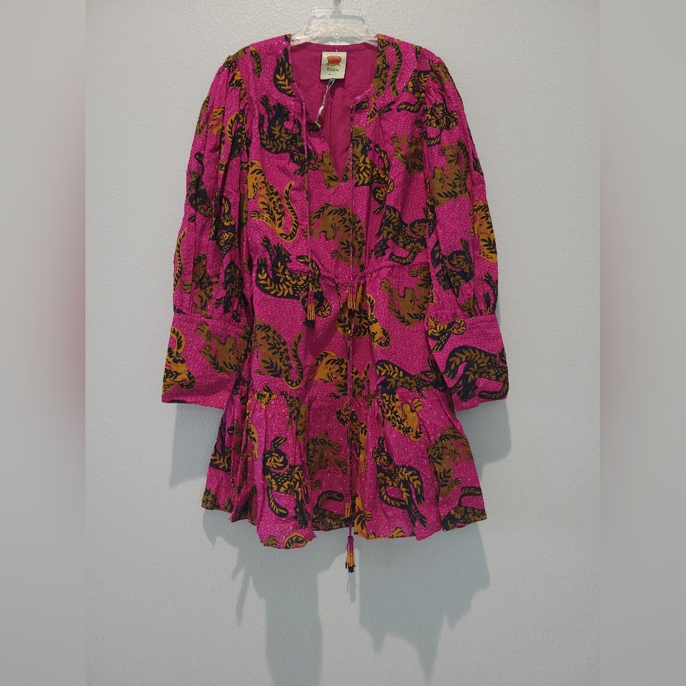 Farm Rio Wild Leopard Mini Dress - Picture 2 of 9